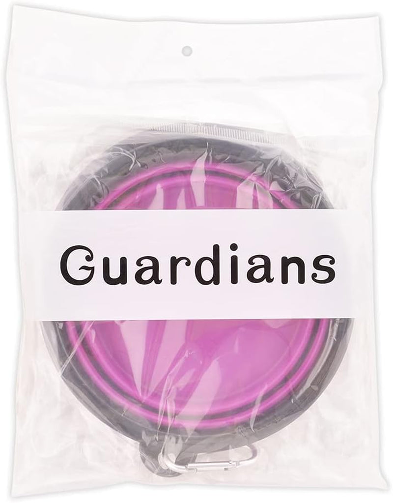 Large Collapsible Dog Bowls, 34Oz Travel Water Food Bowls Portable Foldable Collapse Dishes with Carabiner Clip, 2 Pack (Purple+Red)